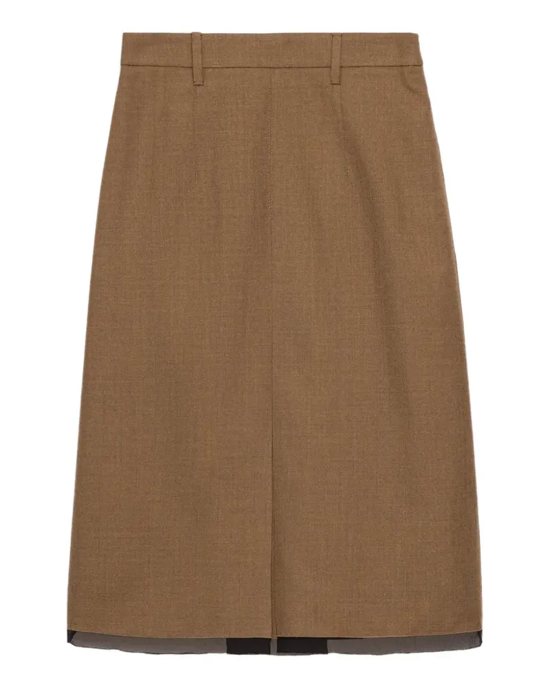 Prada wool midi-skirt - Braun Braun