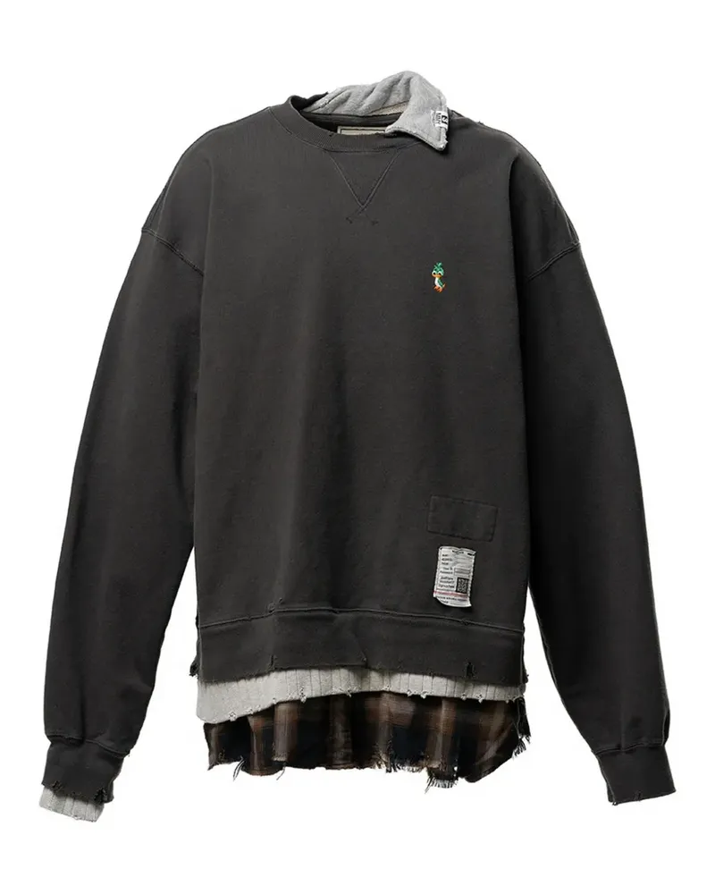 MIHARAYASUHIRO layered graphic sweatshirt - Grau Grau