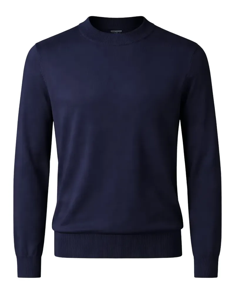 Pal Zileri ribbed-trim crew-neck sweater - Blau Blau