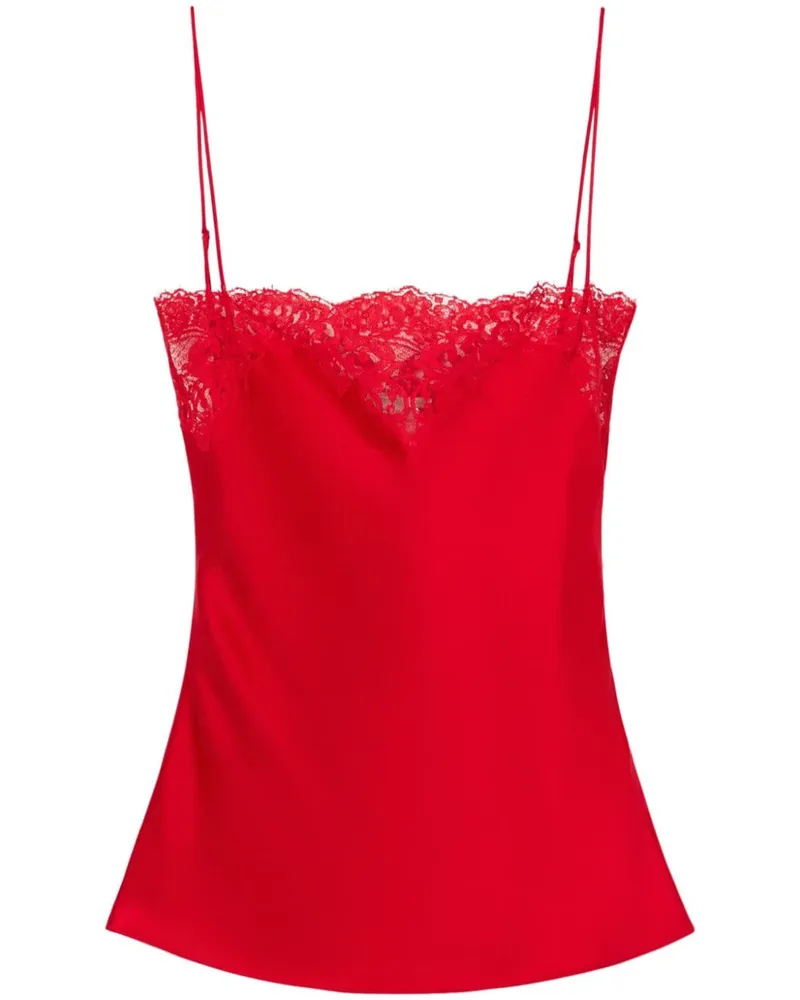 Stella McCartney Top mit Spitze Rot