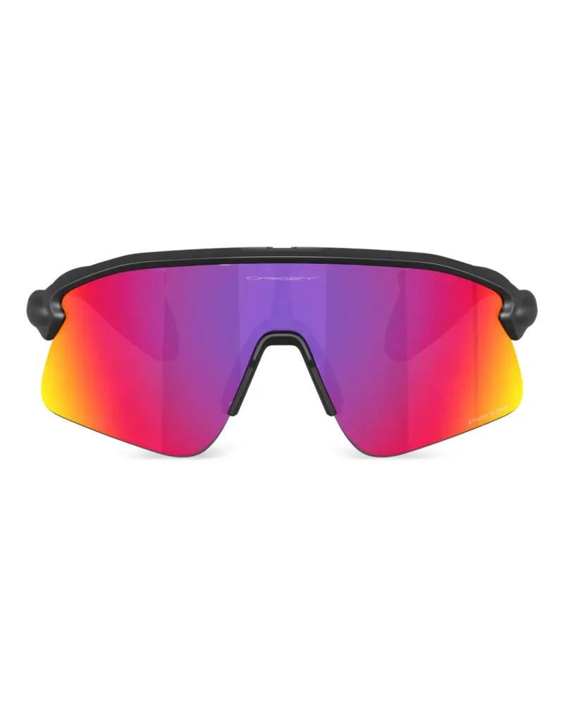 Oakley Sonnenbrille mit Shield-Gestell - Schwarz Schwarz