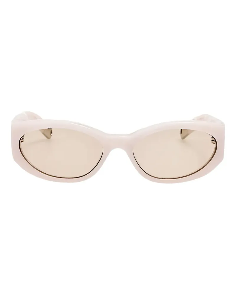 Jacquemus Ovalo oval-frame sunglasses - Nude Nude