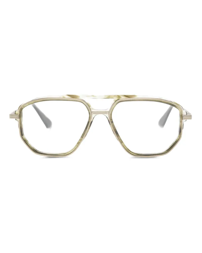 GIGI STUDIOS Leo geometric frame glasses - Grün Grün