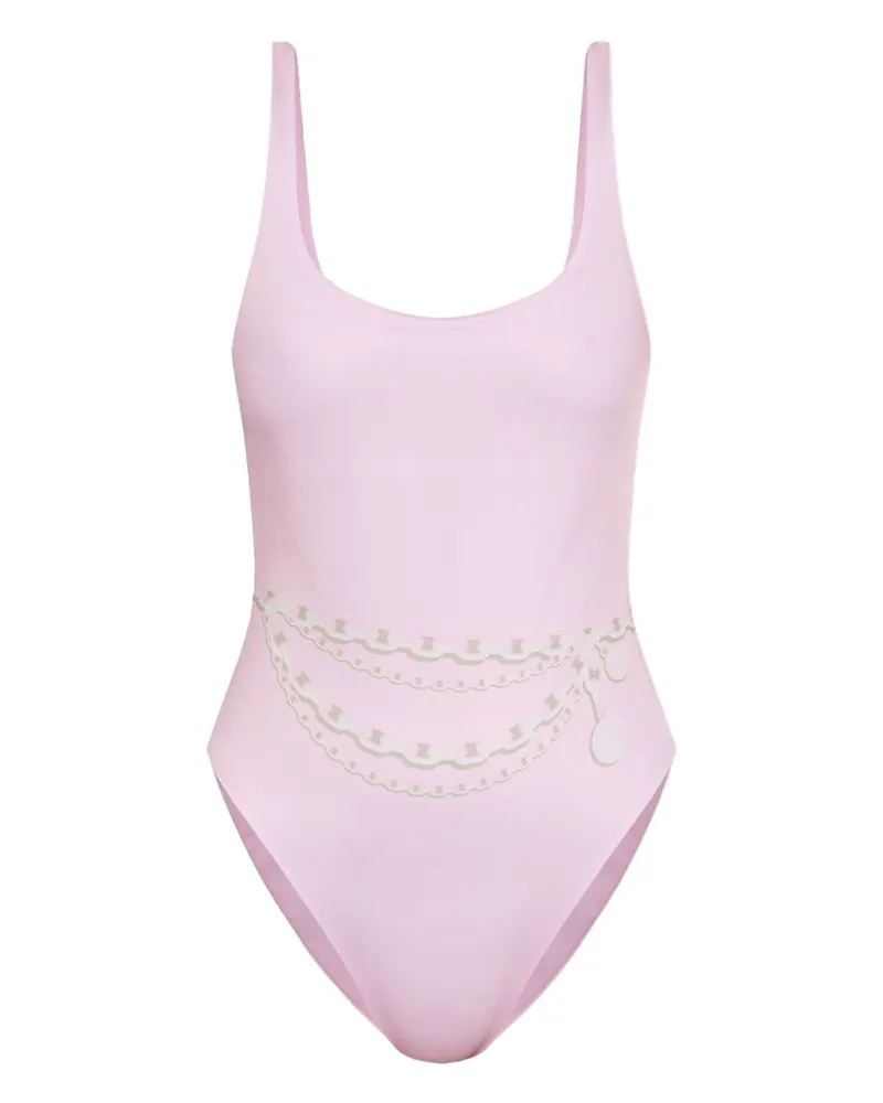Versace Badeanzug mit Treasure-Print - Rosa Rosa