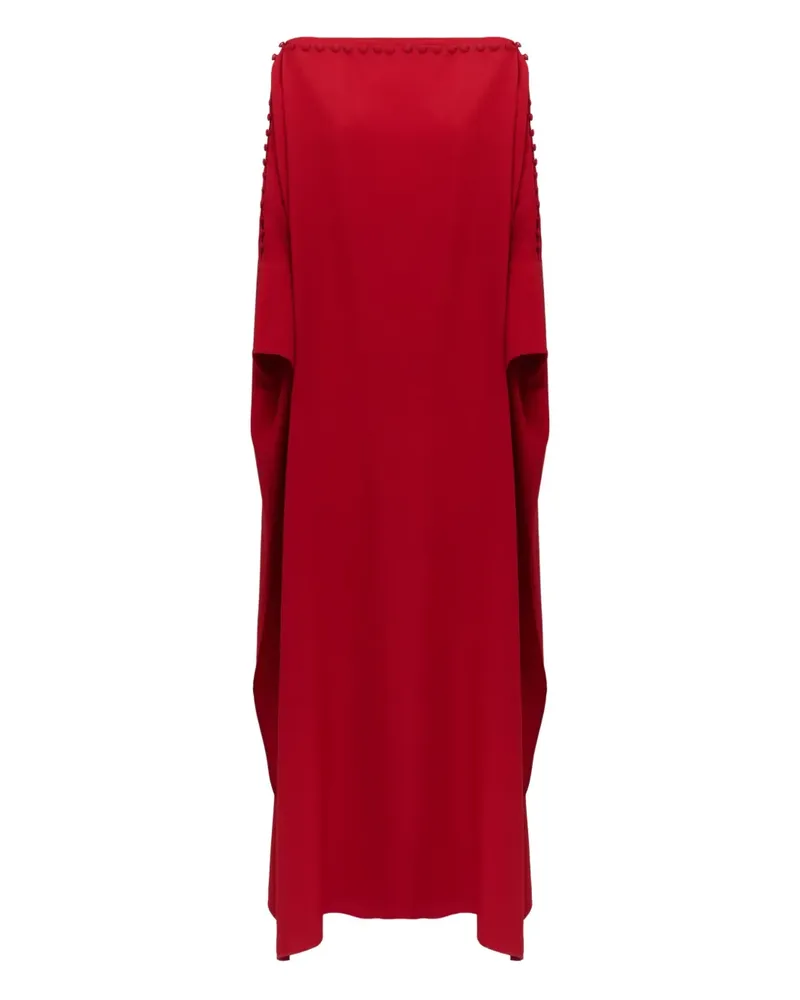 Taller Marmo Maxikleid mit Pompons - Rot Rot