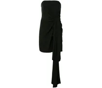 Drapiertes Minikleid - Schwarz