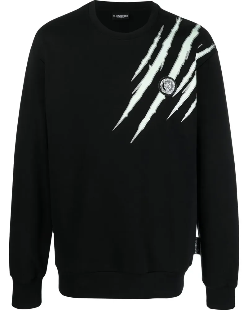 Philipp Plein Sweatshirt mit Kratzer-Print - Schwarz Schwarz