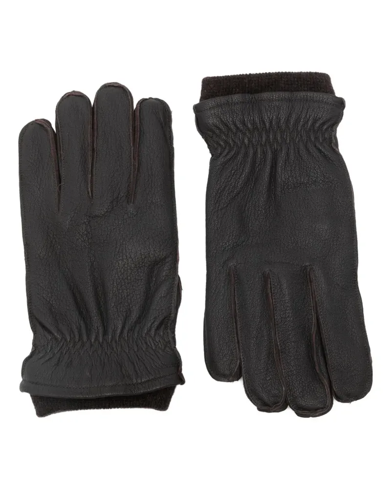 Barbour leather gloves - Braun Braun