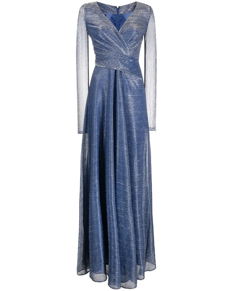 Talbot Runhof Robe mit V-Ausschnitt - Blau Blau