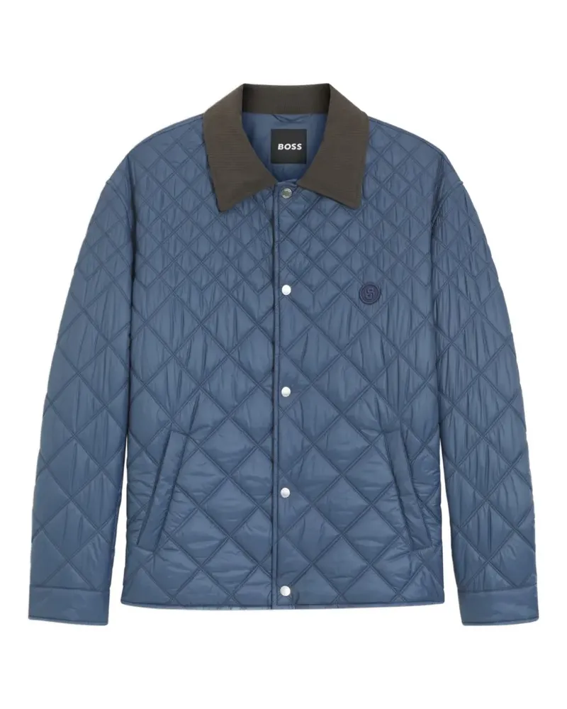 HUGO BOSS Gesteppte Jacke mit Kragen - Blau Blau