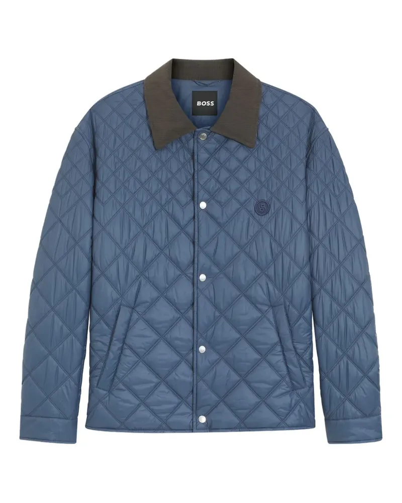 HUGO BOSS Gesteppte Jacke mit Kragen - Blau Blau