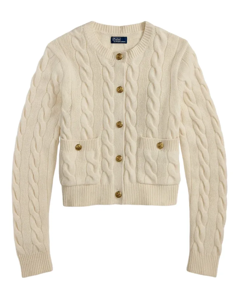 Ralph Lauren Cardigan mit Zopfmuster - Nude Nude