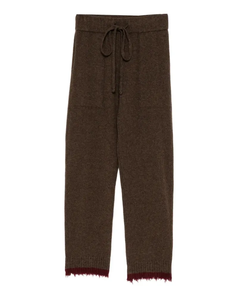 Uma Wang Tapered-Hose mit ausgefranstem Saum - Braun Braun