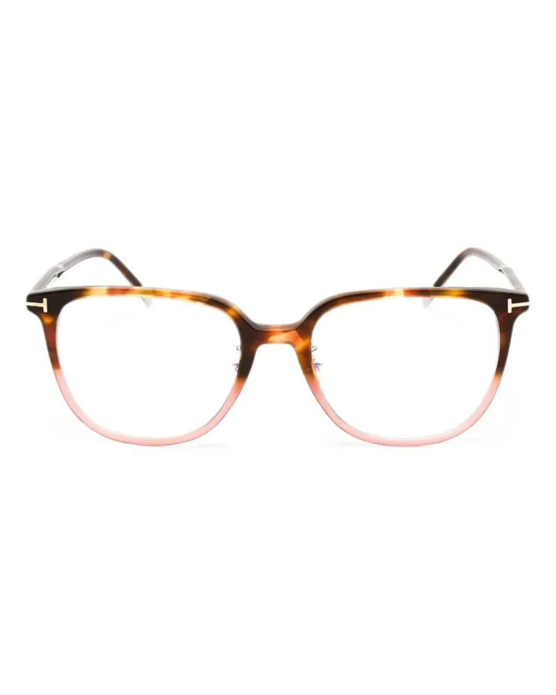 Tom Ford Eckige Brille in Schildpattoptik - Braun Braun