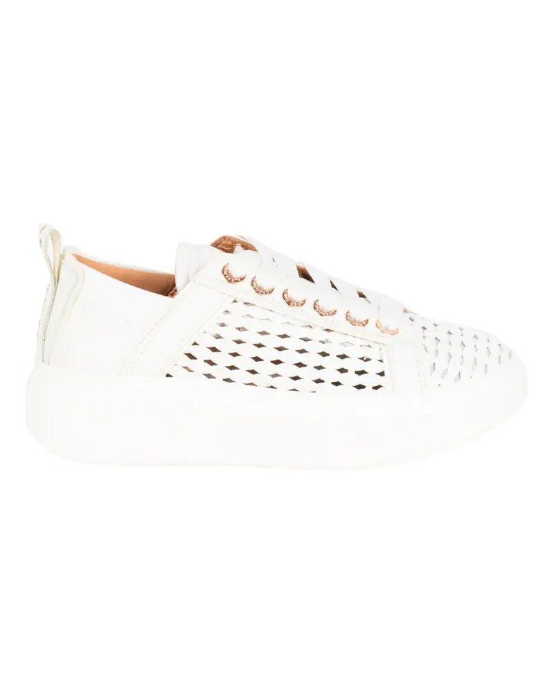 Alexander Smith Wembley perforated leather sneakers - Weiß Weiß