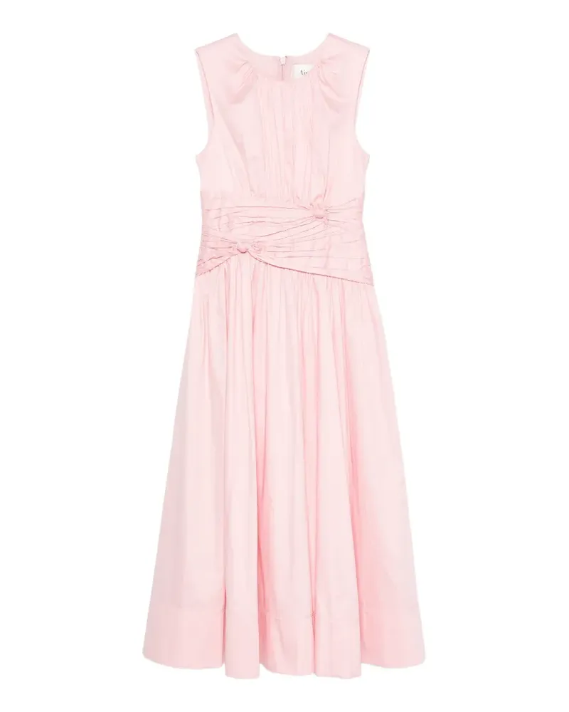 Aje. Agatha knot-detail midi dress - Rosa Rosa