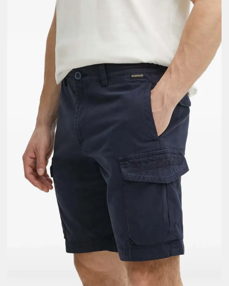 Napapijri Deline logo-embroidered cargo shorts - Blau Blau