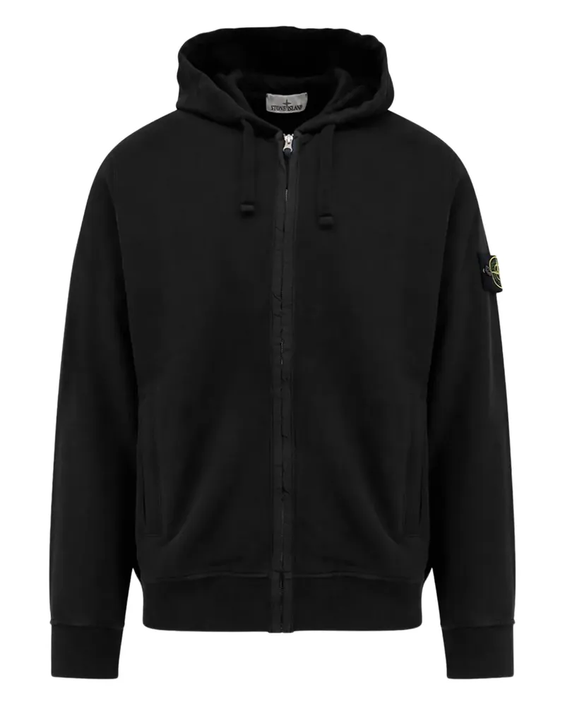 Stone Island Kapuzenjacke mit Reißverschluss - Schwarz Schwarz