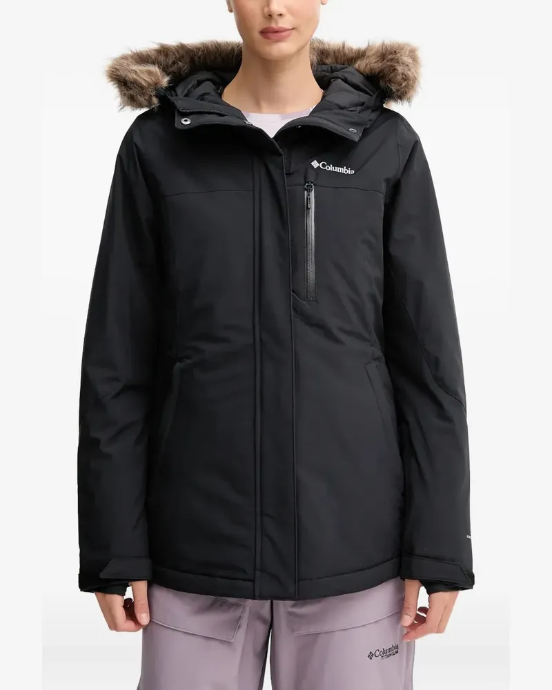 Columbia Sportswear Company logo-print ski jacket - Schwarz Schwarz