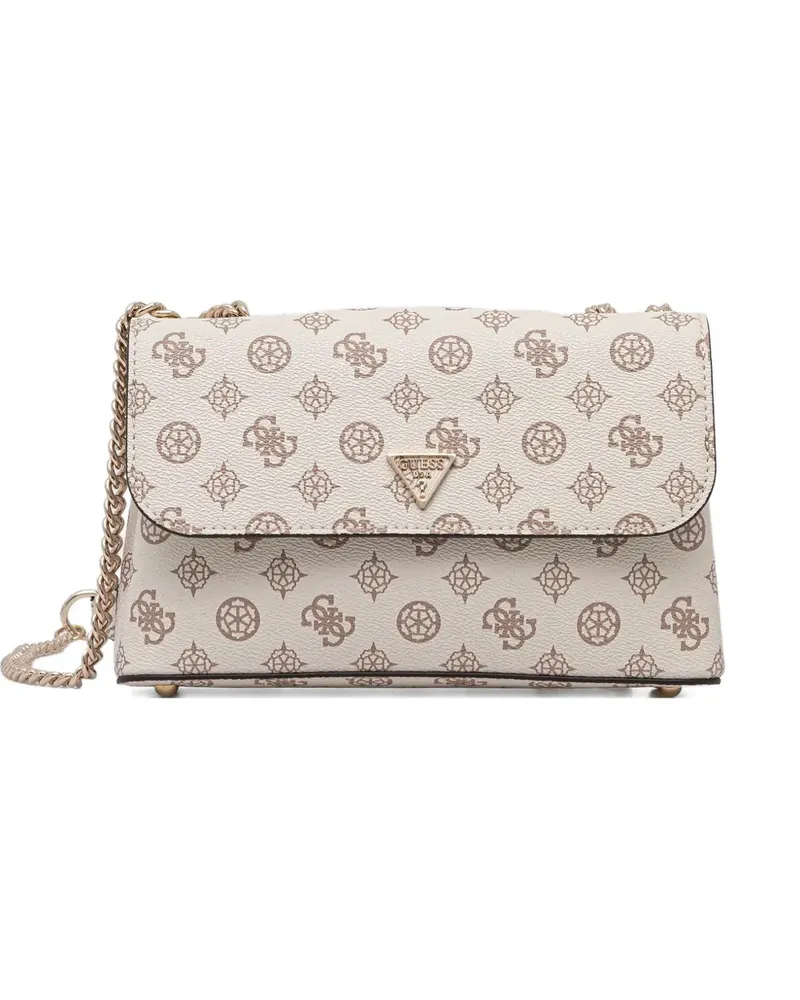 Guess Daryna logo-plaque shoulder bag - Nude Nude