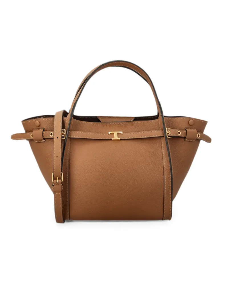 TOD'S T Timeless leather shoulder bag - Nude Nude