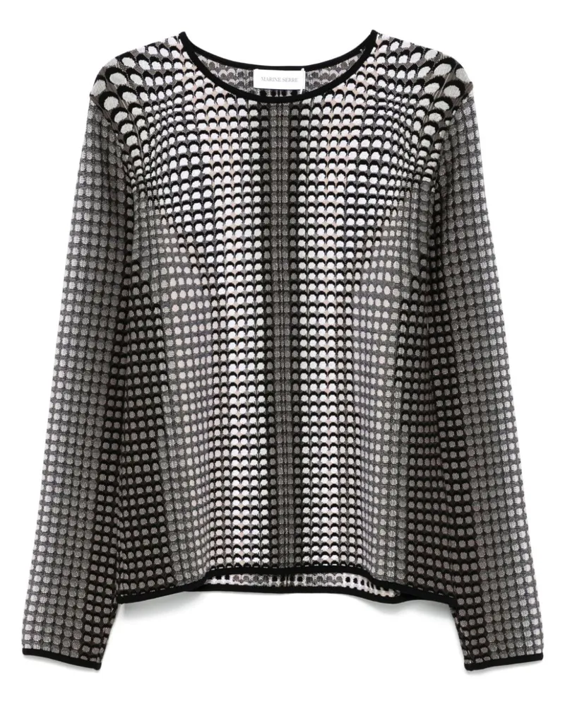 Marine Serre Pullover mit Jacquard-Logo - Grau Grau