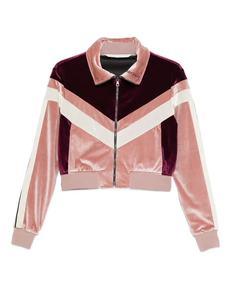 Palm Angels Sportjacke aus Chenille in Colour-Block-Optik - Rosa Rosa