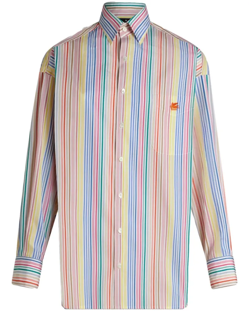 Etro Hemd mit Pegaso-Stickerei - Blau Blau
