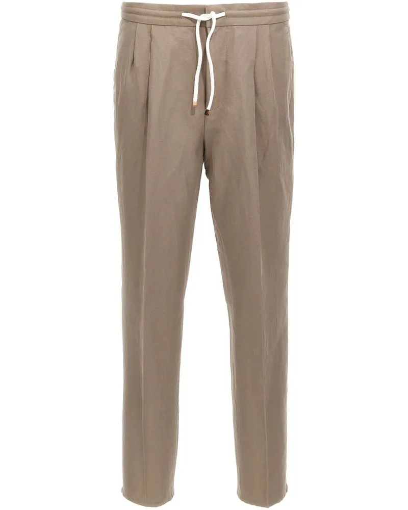 Brunello Cucinelli Hose aus Leinen - Braun Braun