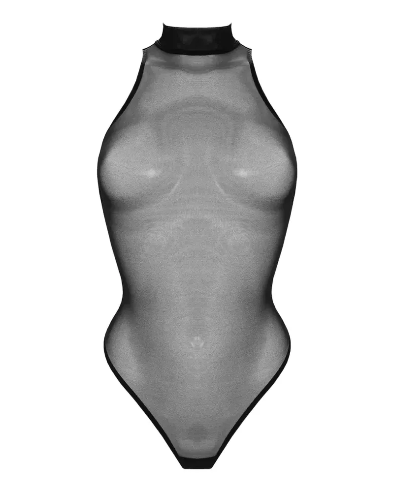 Bordelle Syra Body mit Stehkragen - Schwarz Schwarz