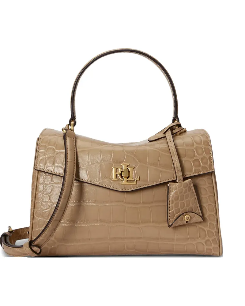 Ralph Lauren Kleine Farrah Tote Bag mit Kroko-Effekt - Nude Nude