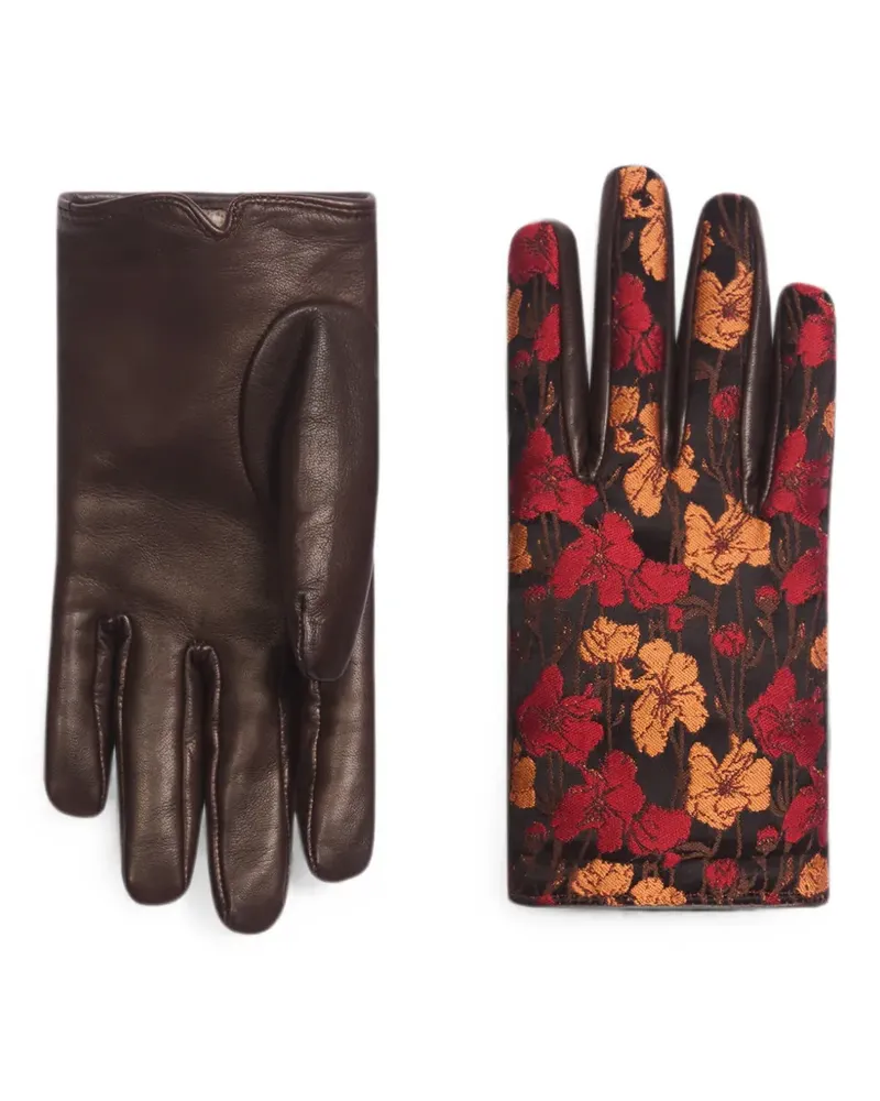Dries van Noten Handschuhe aus Jacquard - Braun Braun