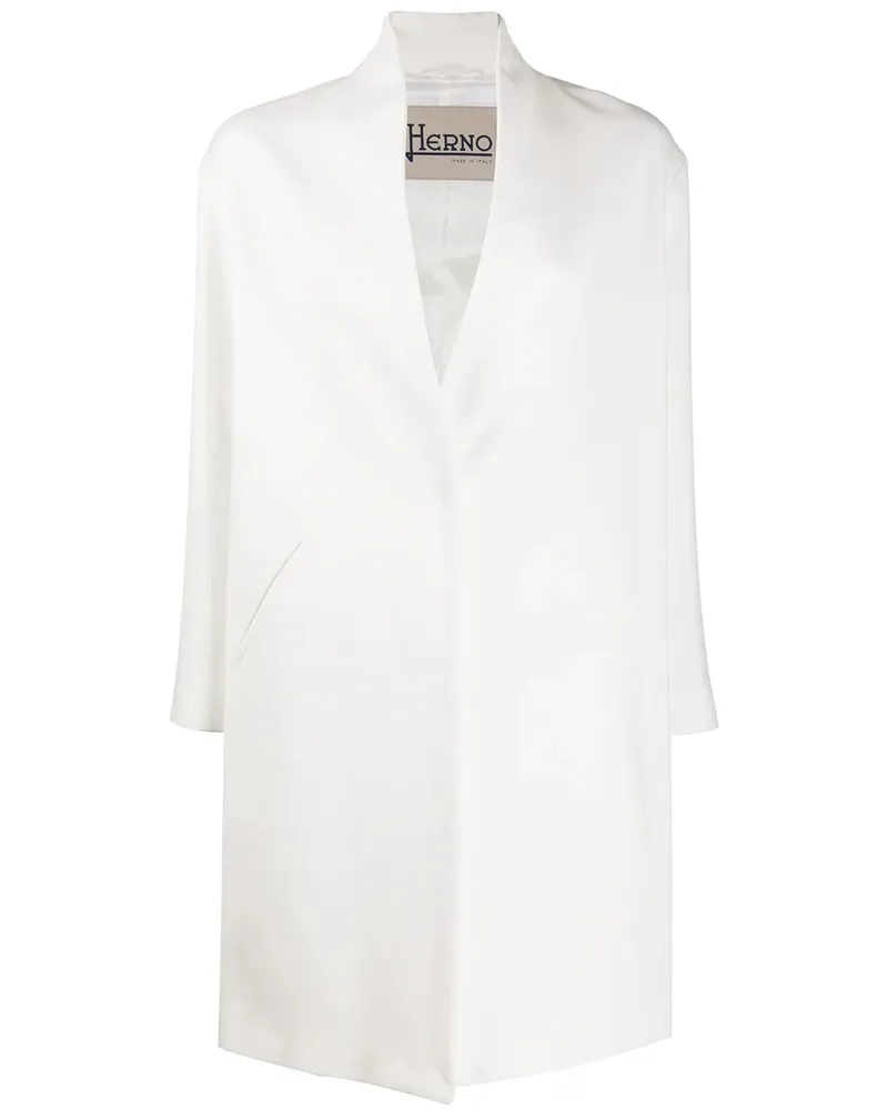 Herno Einreihiger Mantel - Weiß Weiß