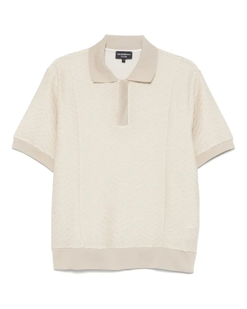 Emporio Armani Gestricktes Poloshirt - Nude Nude