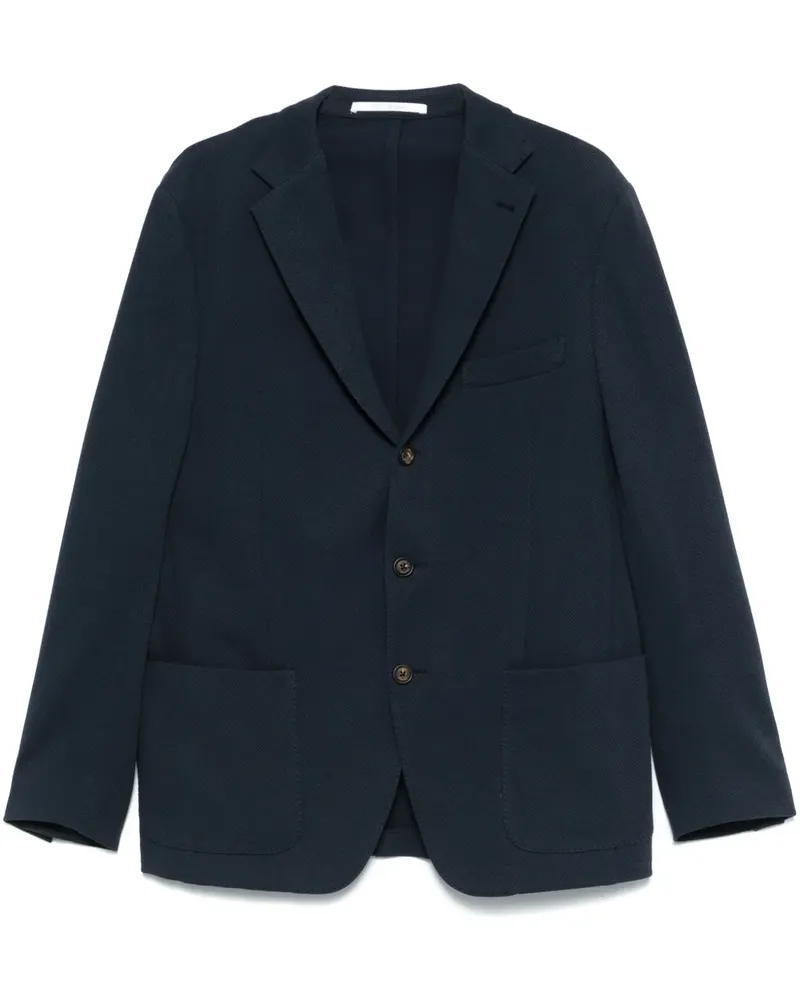 Eleventy Sakko mit Waffelstrick-Muster - Blau Blau