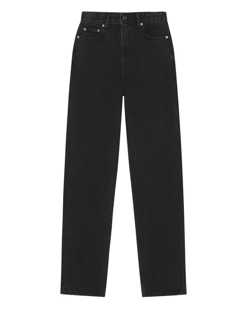 Ganni Jeans mit geradem Bein - Schwarz Schwarz