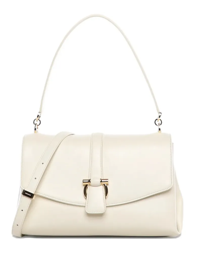Ferragamo logo-buckle shoulder bag - Weiß Weiß