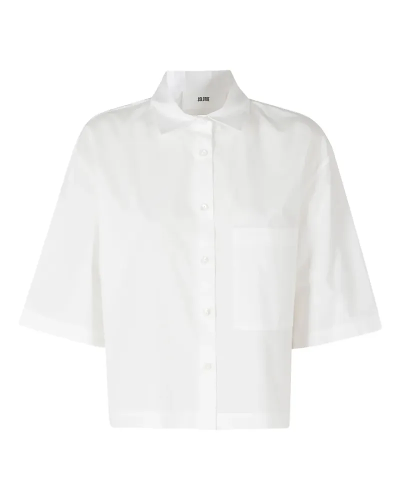 SOLOTRE cropped shirt - Weiß Weiß