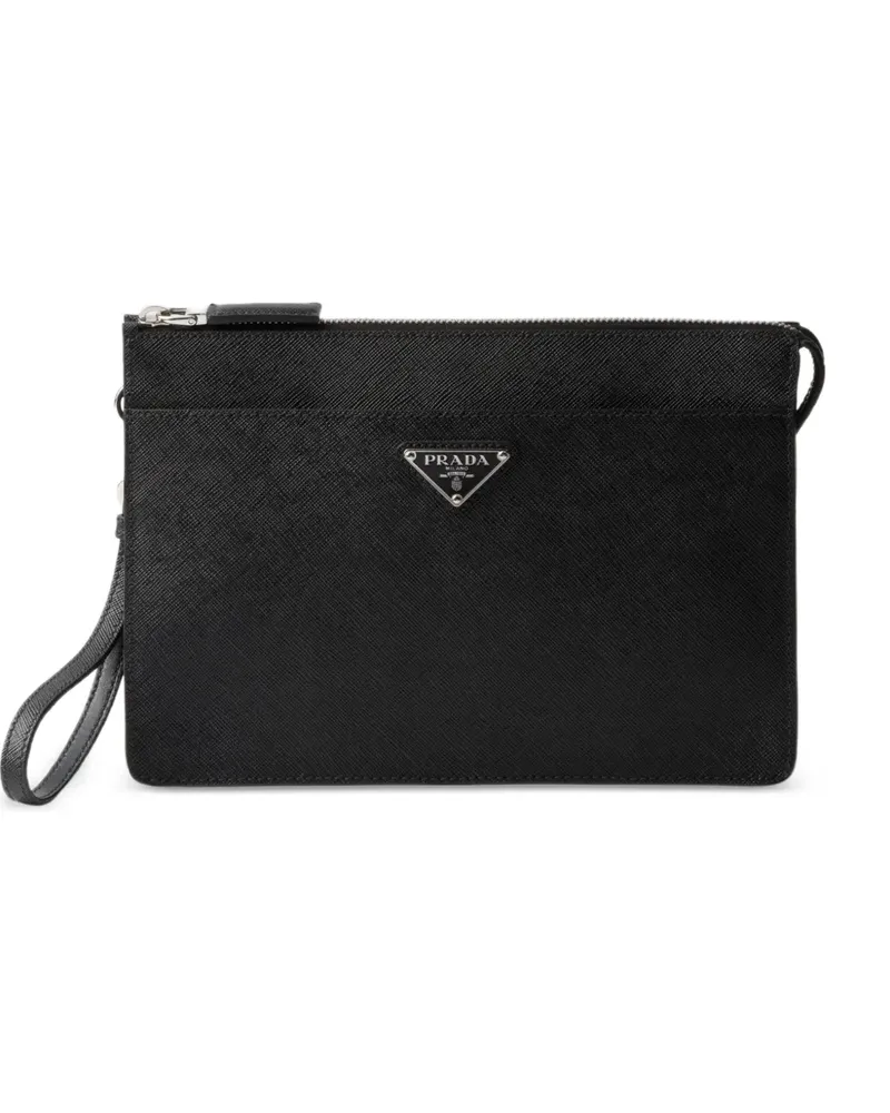 Prada Clutch aus Saffiano-Leder - Schwarz Schwarz