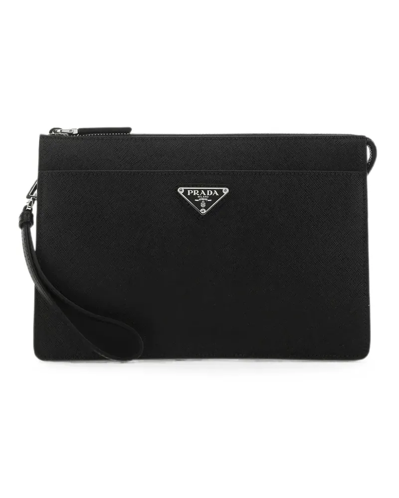 Prada Clutch aus Saffiano-Leder - Schwarz Schwarz