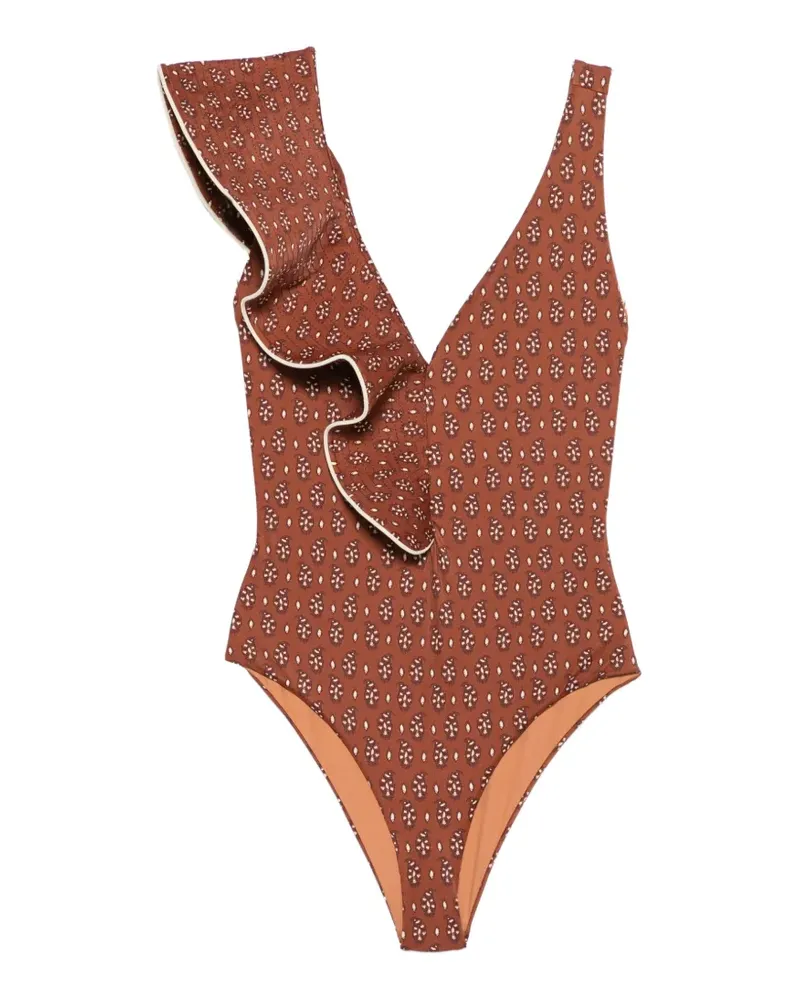 Johanna Ortiz Boleros Badeanzug mit Paisley-Print - Braun Braun