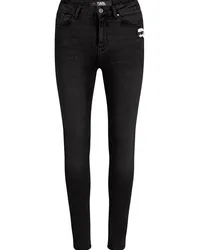 Karl Lagerfeld Halbhohe Ikonik 2.0 Skinny-Jeans Schwarz