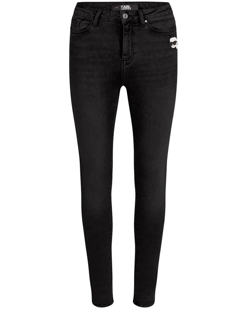 Karl Lagerfeld Ikon 2.0 Skinny-Jeans - Schwarz Schwarz