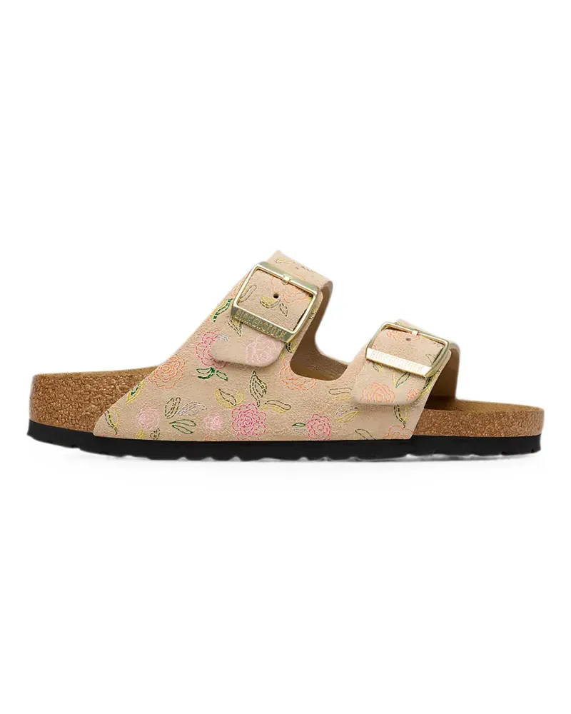 Birkenstock Arizona floral-print sandals - Nude Nude