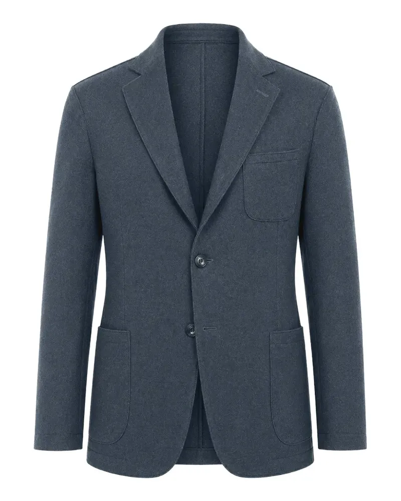 Corneliani single-breasted patch-pocket blazer - Blau Blau
