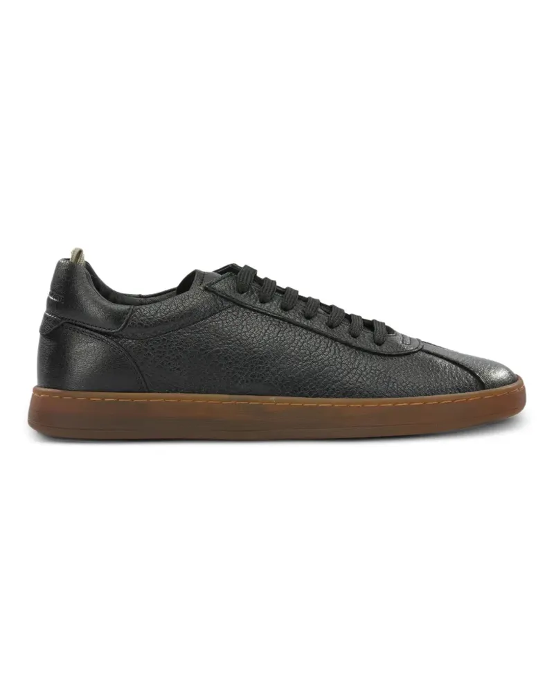 Officine Creative Italia Halo grainy-leather sneakers - Schwarz Schwarz