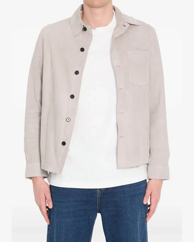 Arma suede buttoned overshirt - Nude Nude
