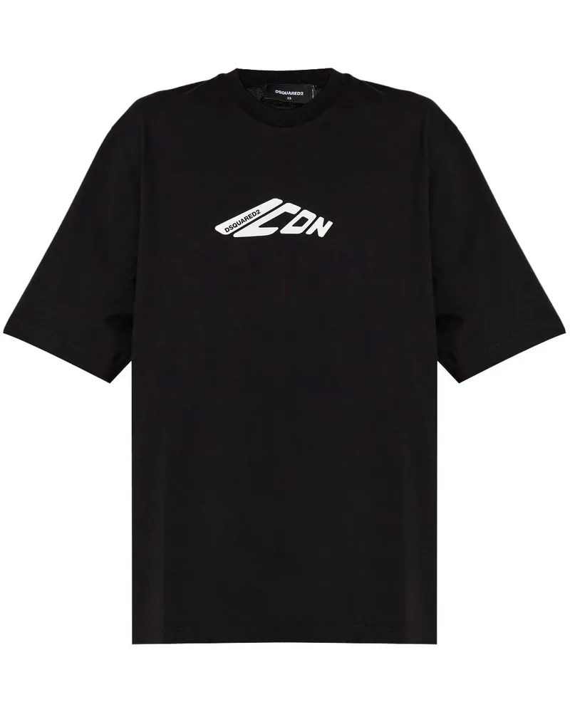 Dsquared2 T-Shirt mit Logo-Print - Schwarz Schwarz