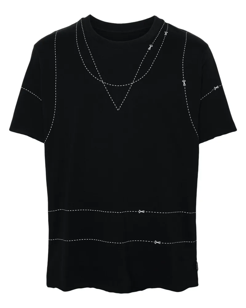 Maison Margiela T-Shirt mit Print Schwarz