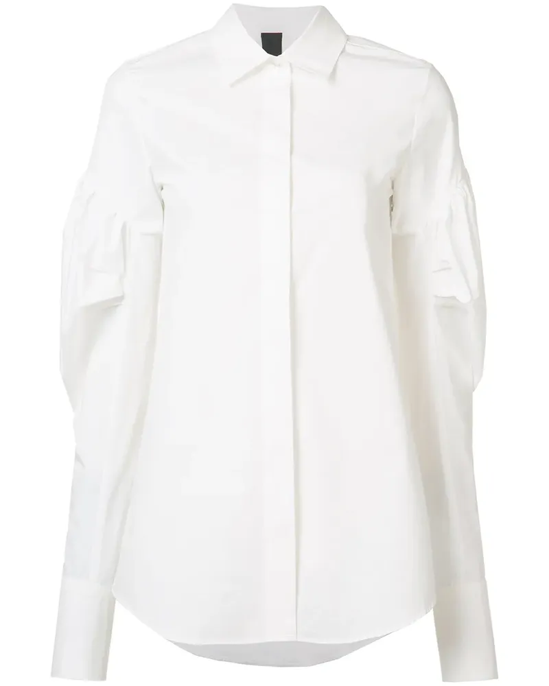 Vera Wang Hemd mit Puffärmeln - Weiß Weiß